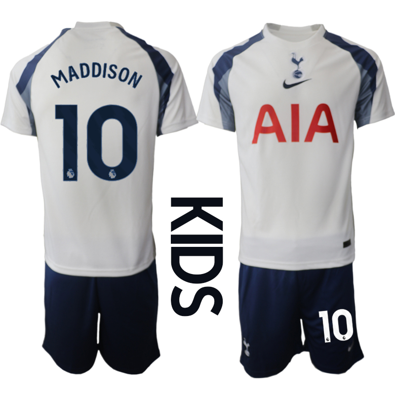 Youth 2025-2026 Club Tottenham home White #10 Soccer Jersey